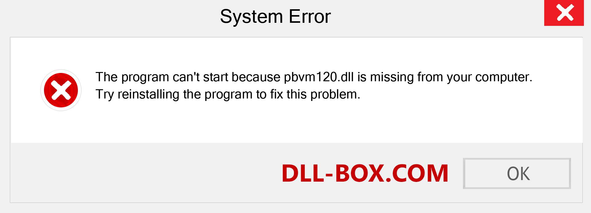  pbvm120.dll file is missing?. Download for Windows 7, 8, 10 - Fix  pbvm120 dll Missing Error on Windows, photos, images